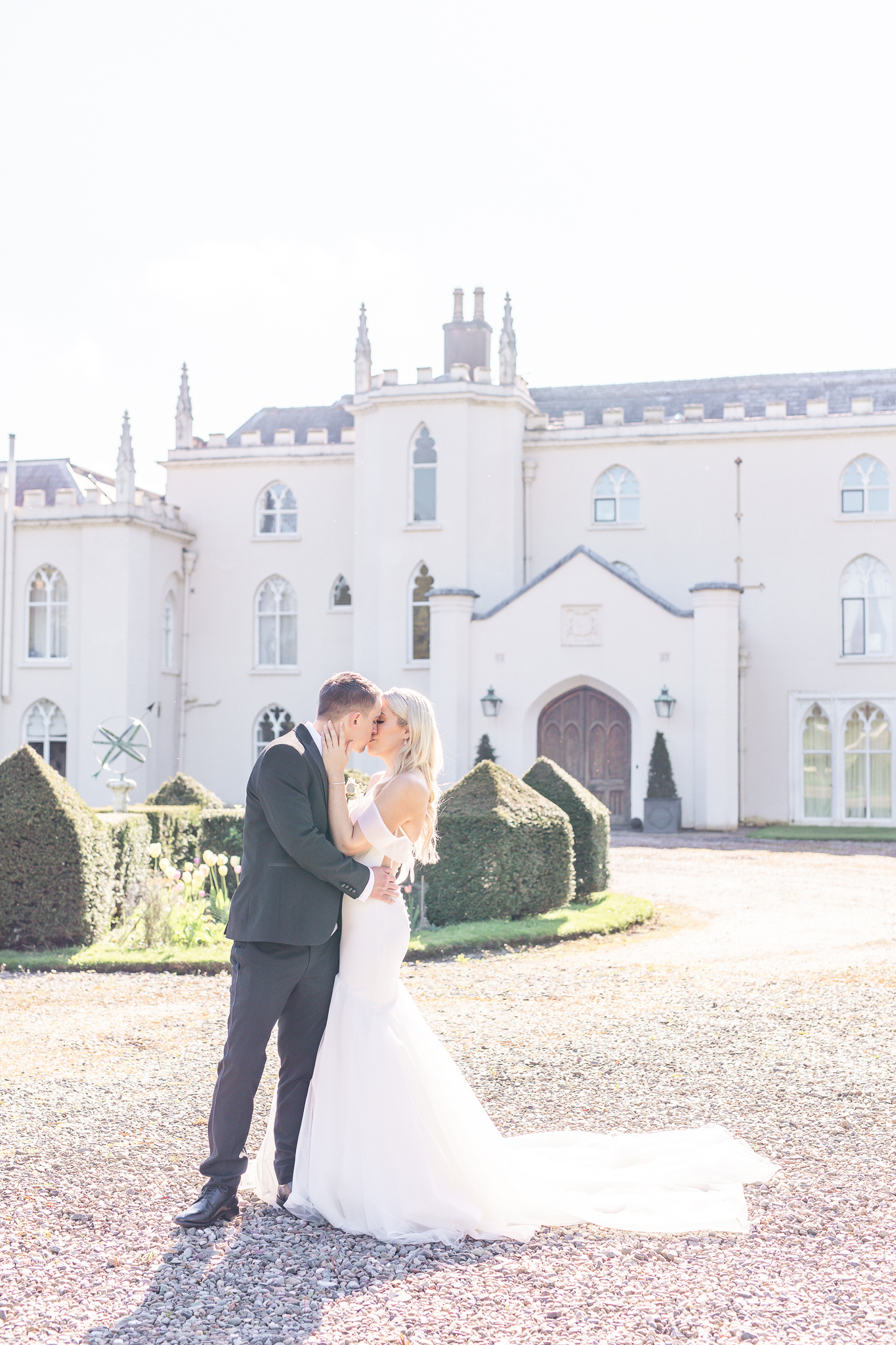 Tender moment between Kelsey and Spencer at North West Wedding venue Combermere Abbey 