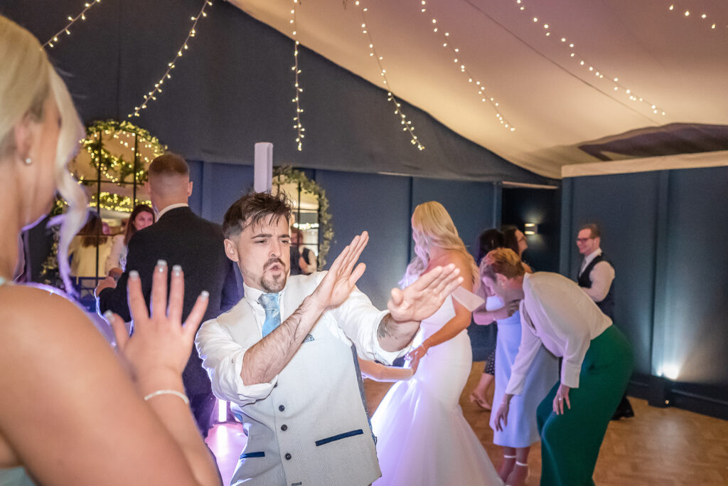 Guest dancing at Combermere Abbey Cheshire