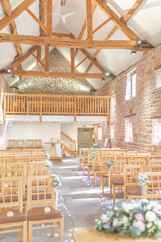 The Ashes Wedding Barn in Staffordshire ceremony barn